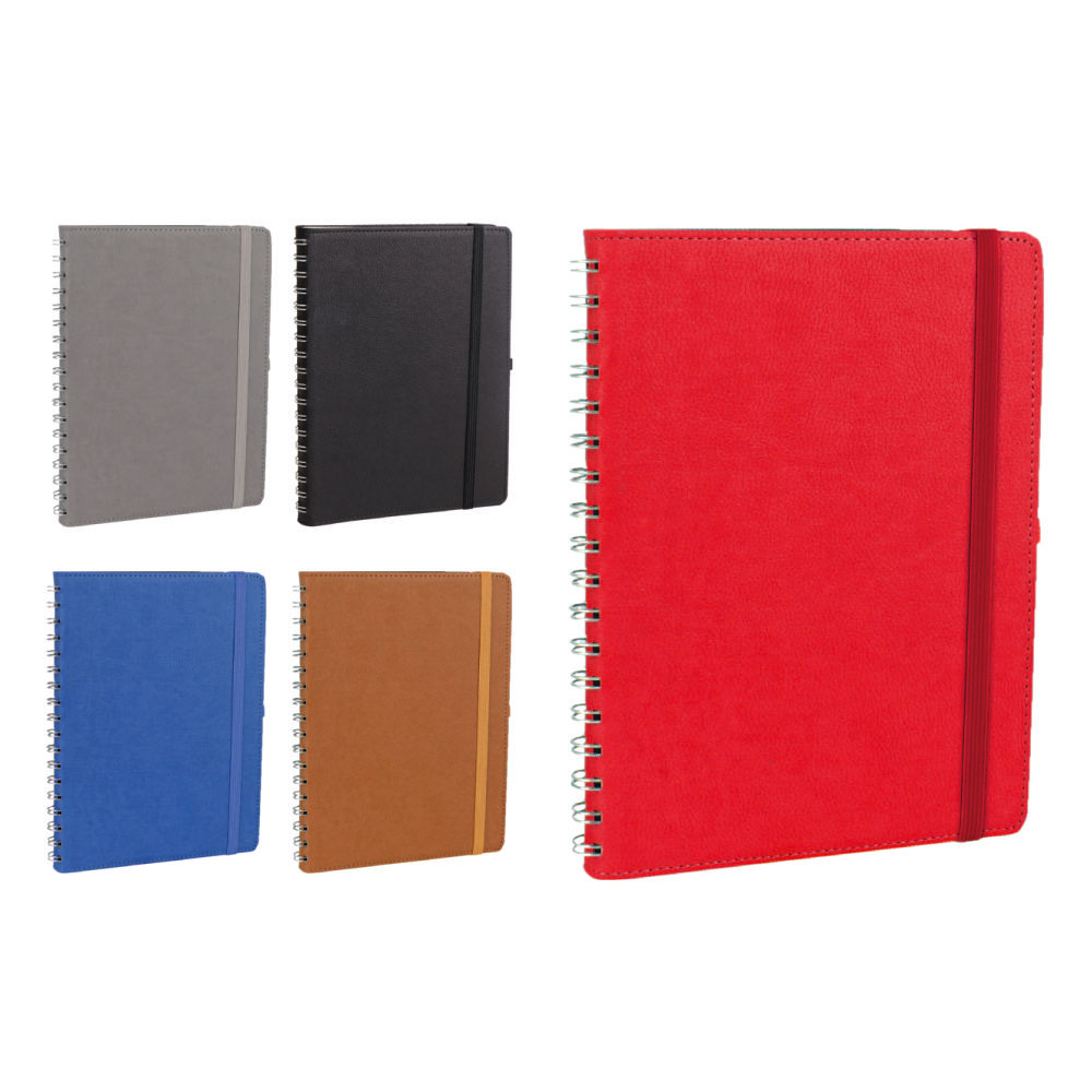 SÖĞÜTÖZÜ SİYAH SPİRALLİ TARİHSİZ DEFTER (17X24 CM)