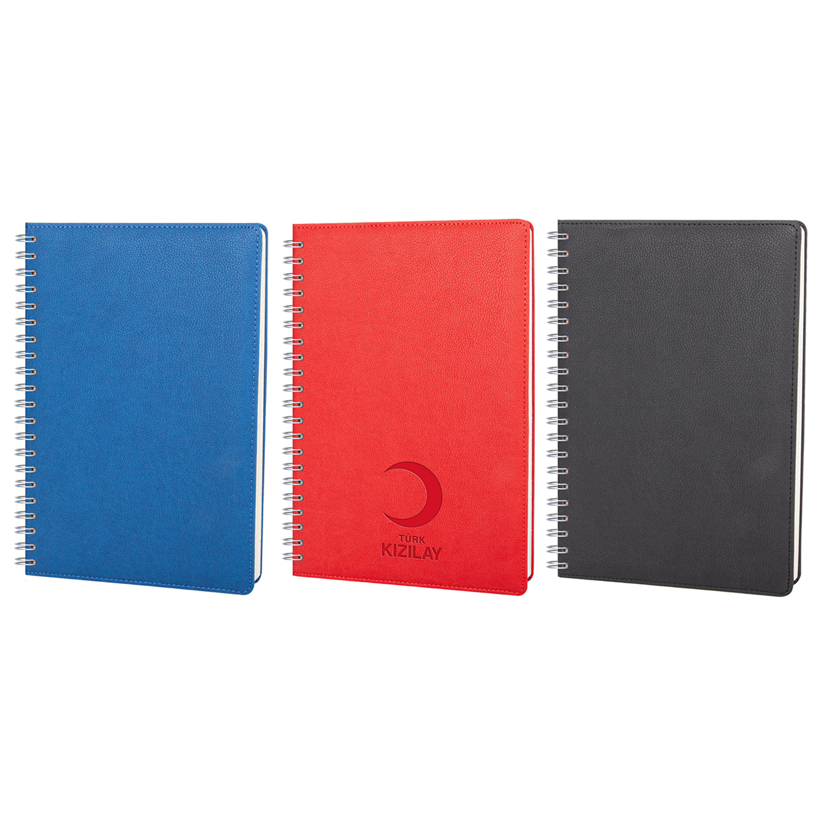 PLEVNE SİYAH KARELİ TARİHSİZ SPİRALLİ DEFTER (20x28 CM)