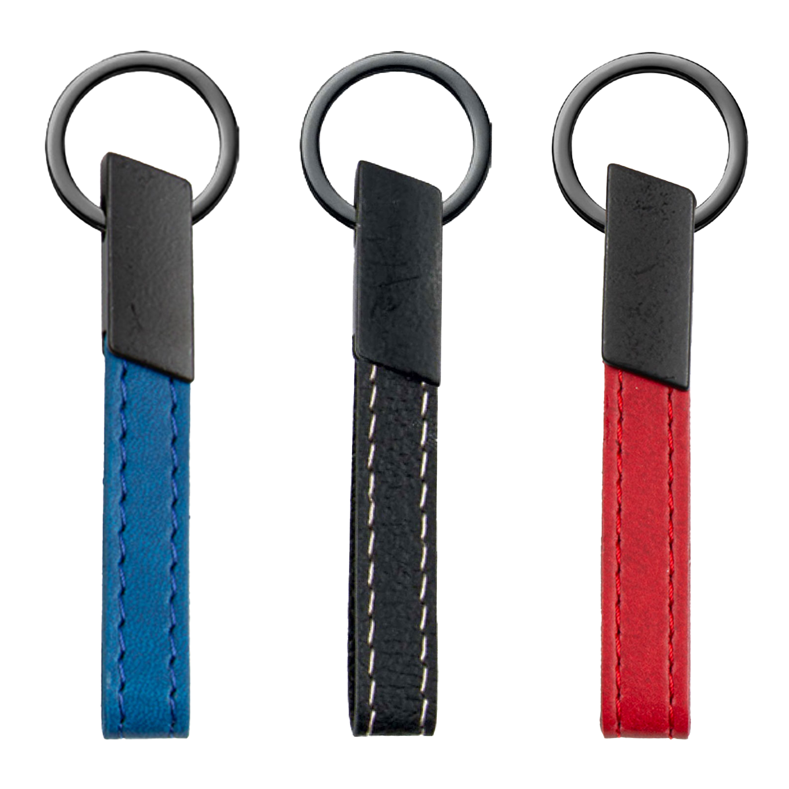 MAÇKA SİYAH METAL-DERİ ANAHTARLIK