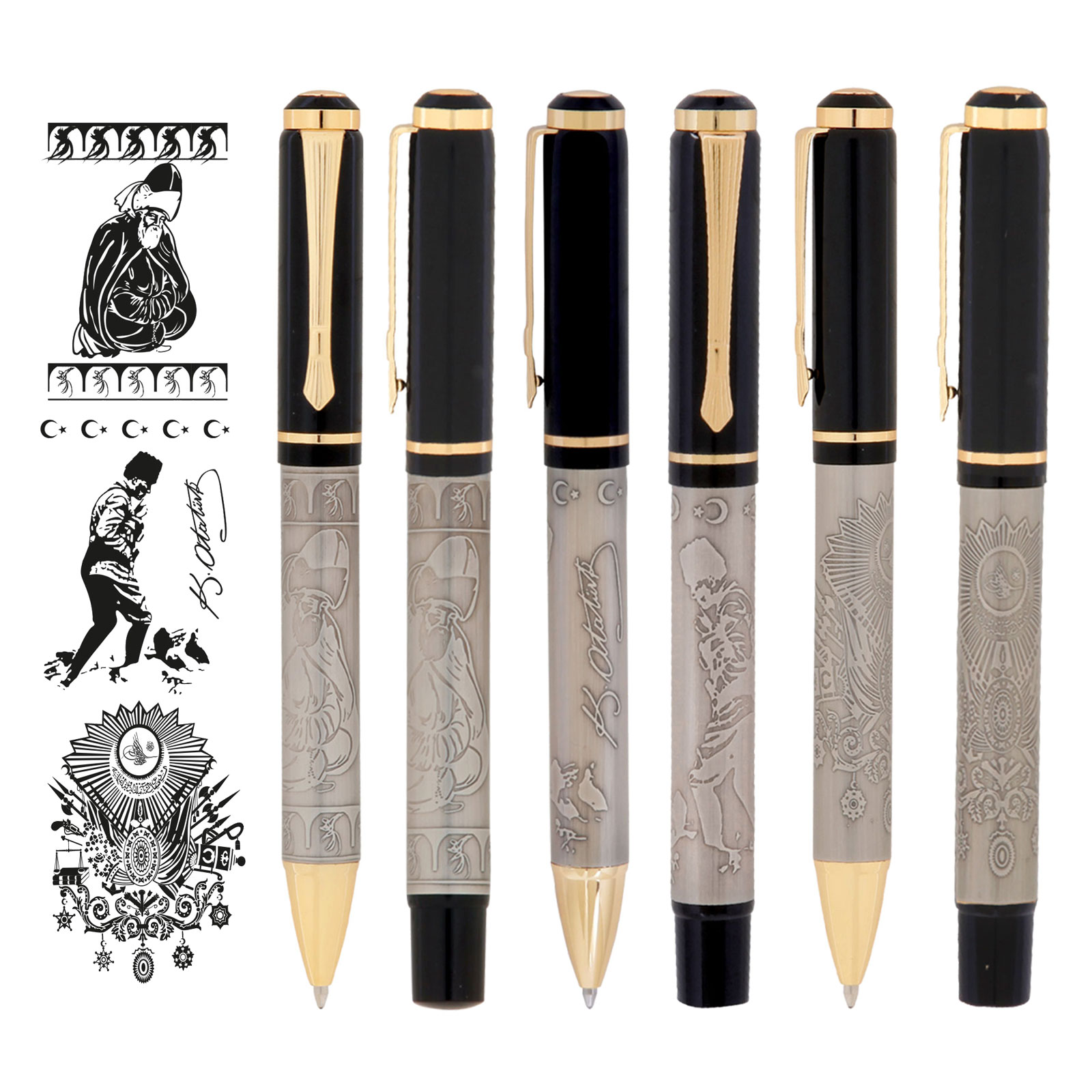 SİLOPİ OSMANLI KABARTMALI İKİLİ KALEM SETİ