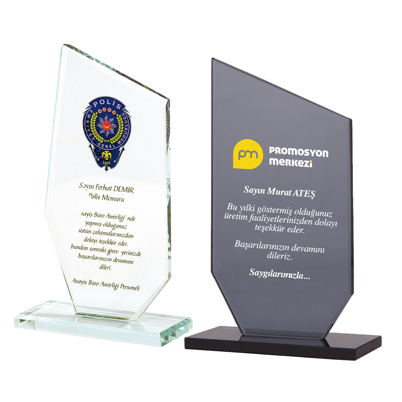 KAŞGAR ŞEFFAF KRİSTAL PLAKET