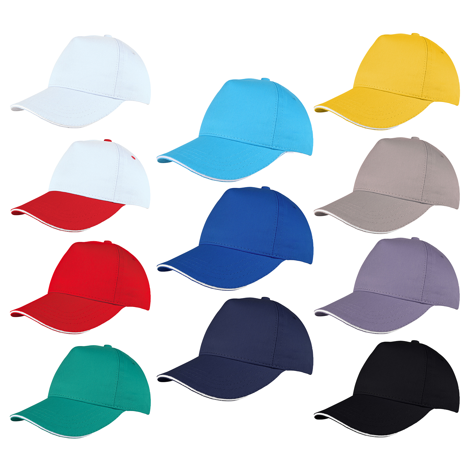 POMELO BEYAZ-KIRMIZI SANDWICH SİPER COTTON ŞAPKA