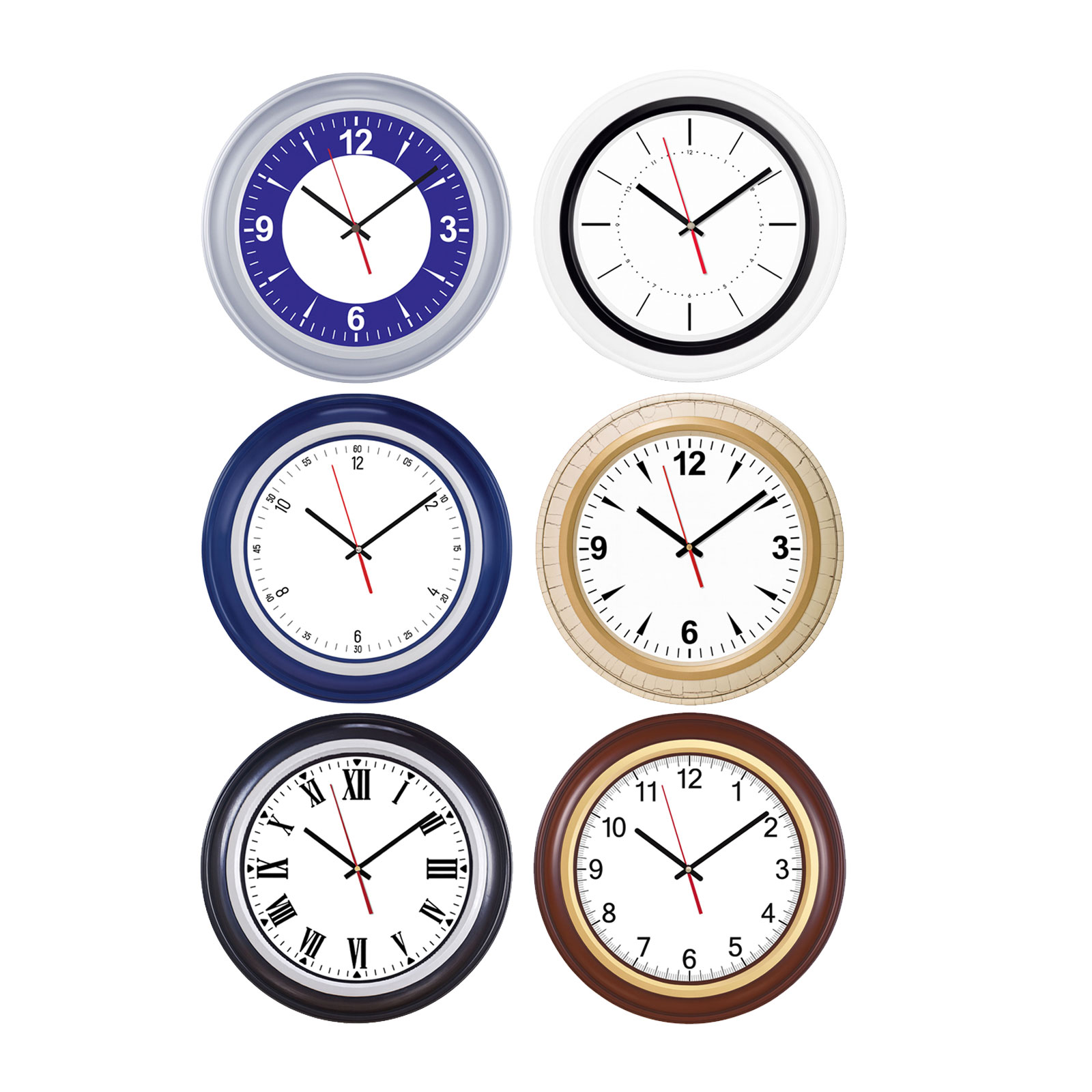 BENDİS509 BEYAZ-GÜMÜŞ BRİSTOL KADRAN DUVAR SAATİ (400 MM)