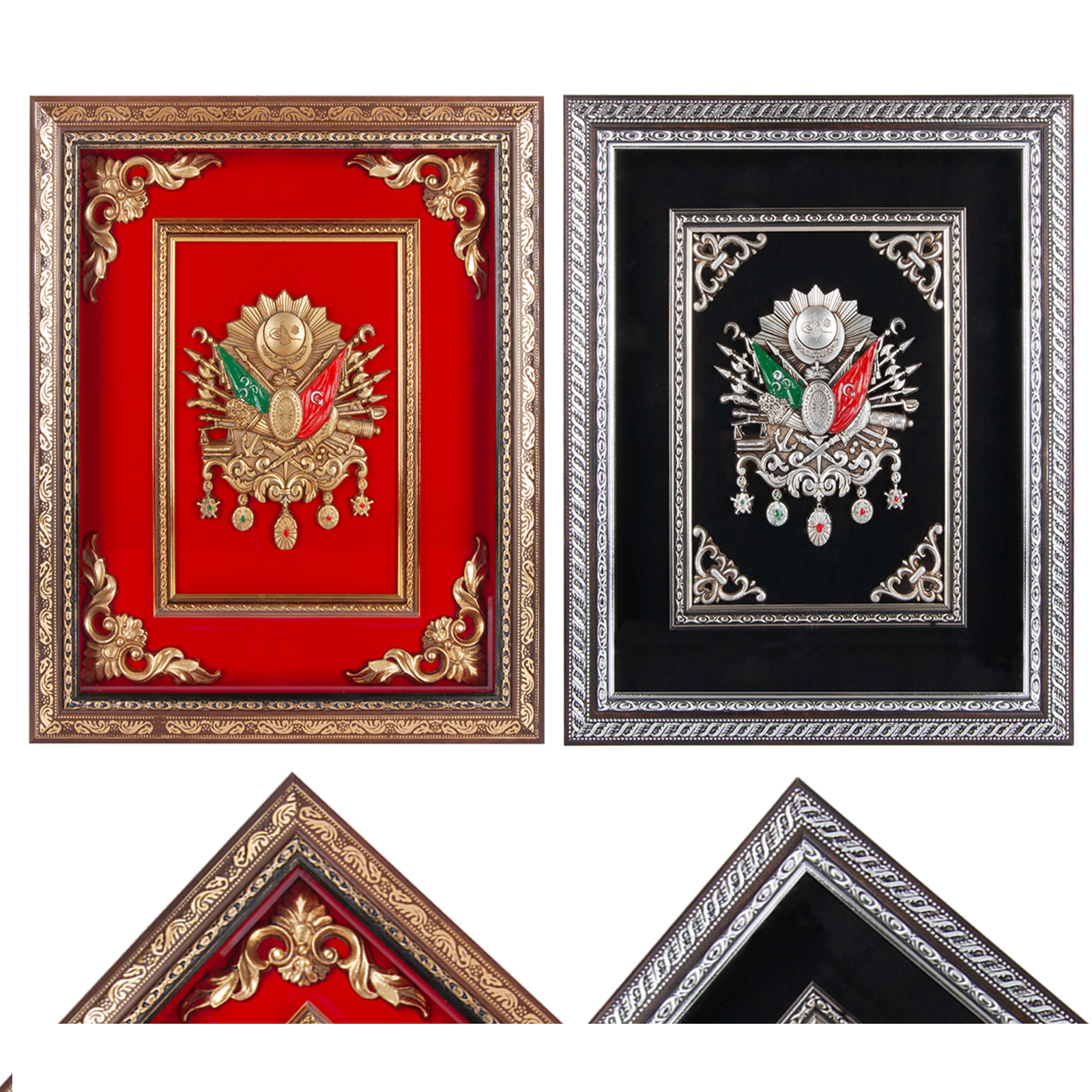 SALTANAT SİYAH OSMANLI ARMASI KABARTMALI TABLO