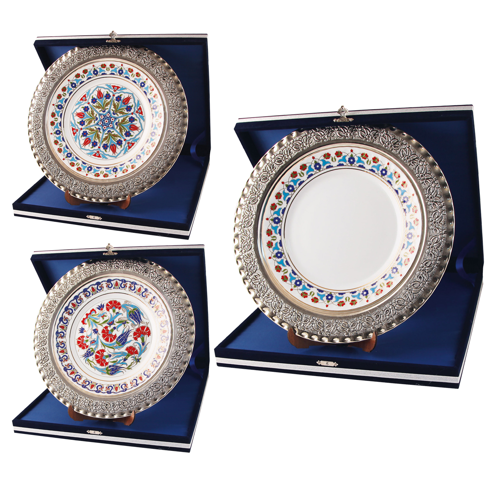 GPT-01 GÜMÜŞ İŞLEMELİ PLAKET TABAK