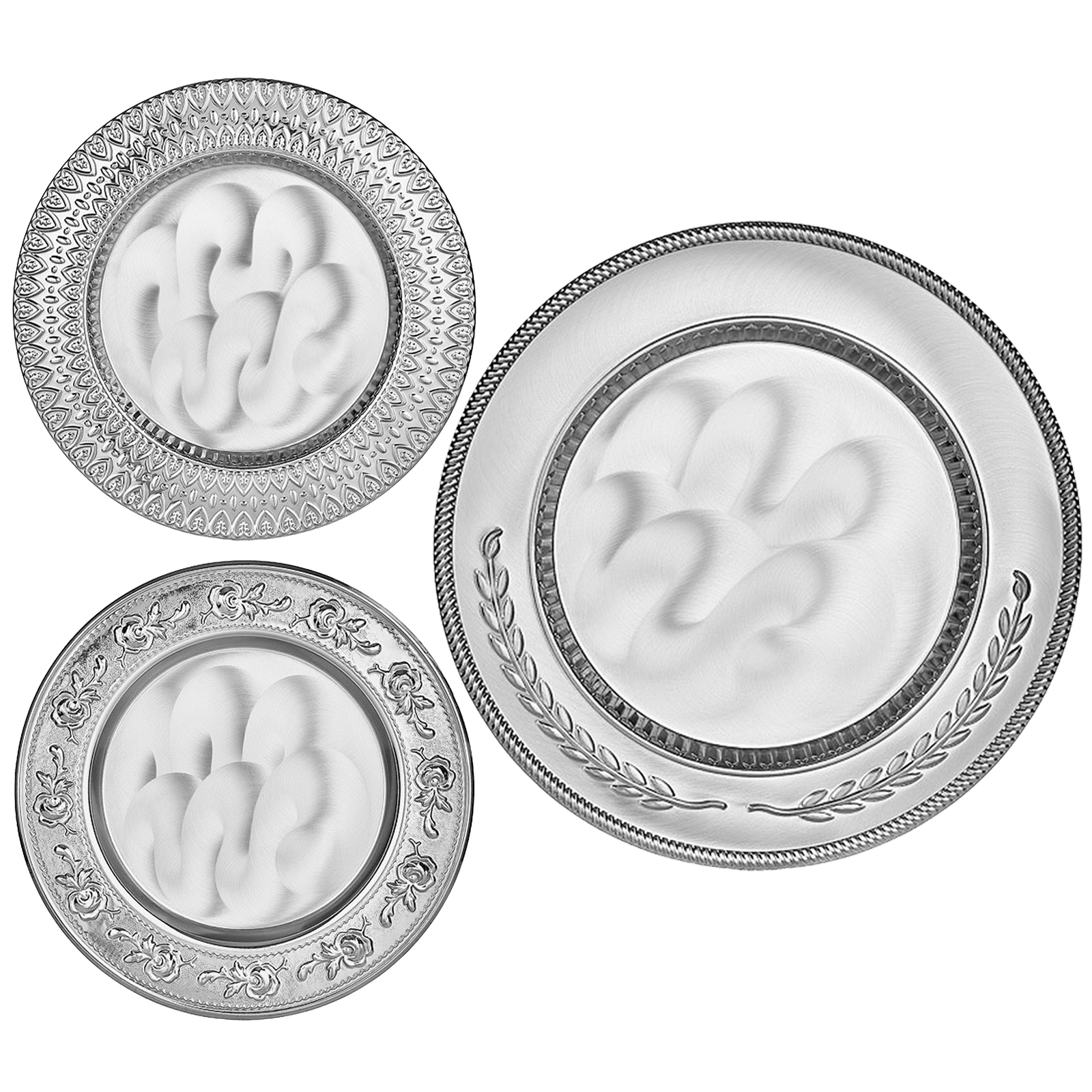 GYT-01 GÜMÜŞ YALDIZ İŞLEMELİ PLAKET TABAK