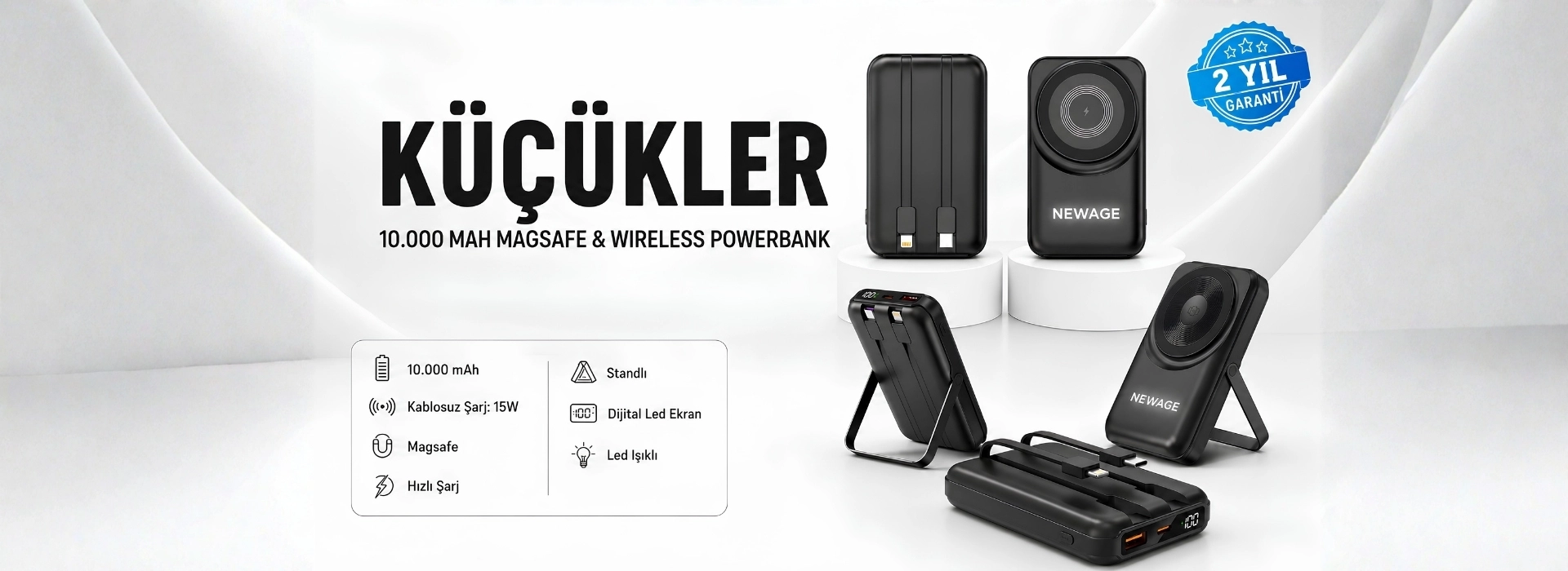 KÜÇÜKLER 10.000 MAH STANDLI POWERBANK