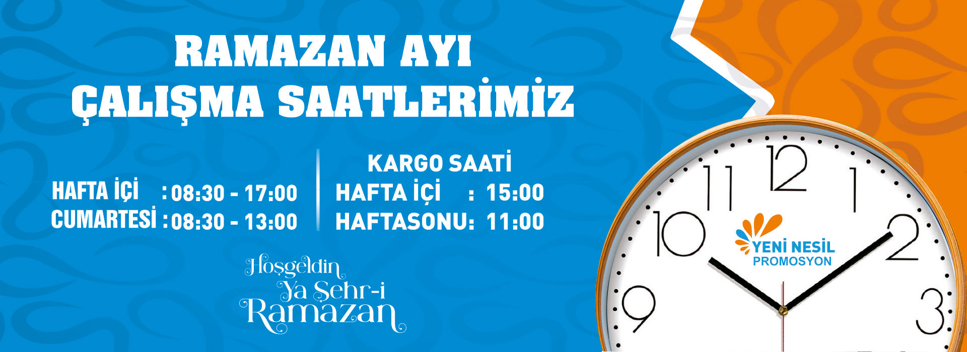 RAMAZAN AYI ÇALIŞMA SAATLERİ