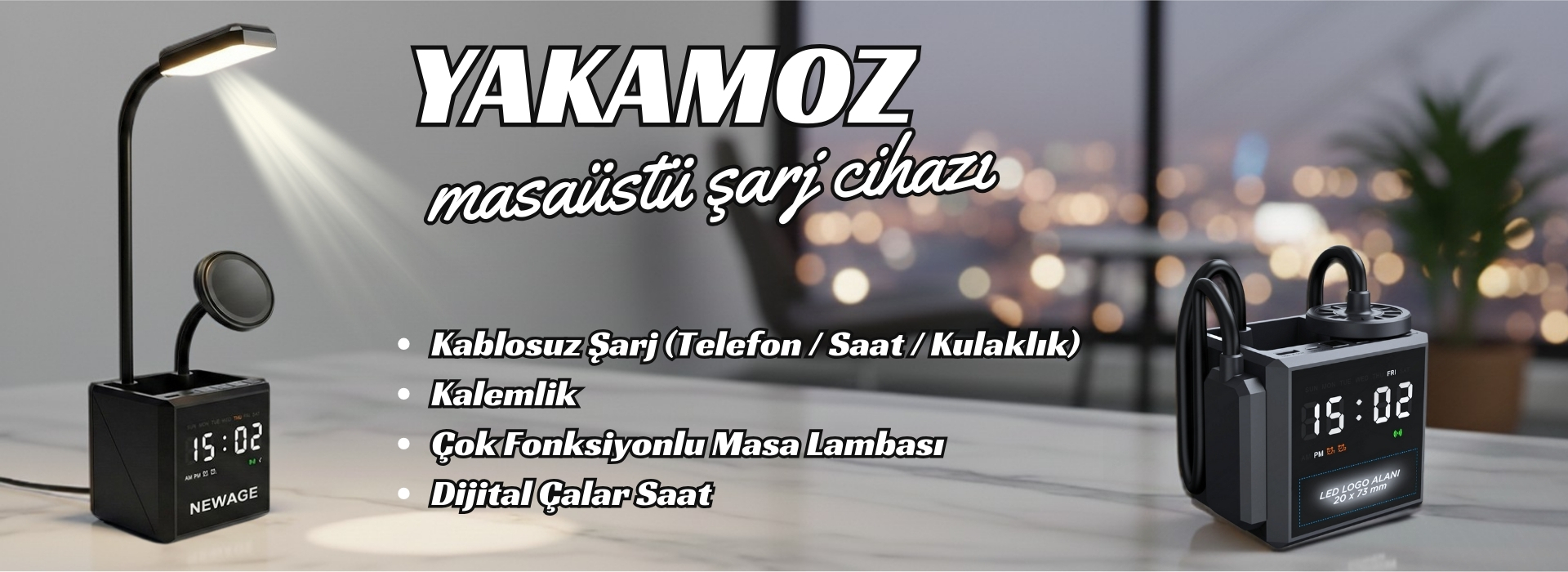 YAKAMOZ MASAÜSTÜ ŞARJ CİHAZI