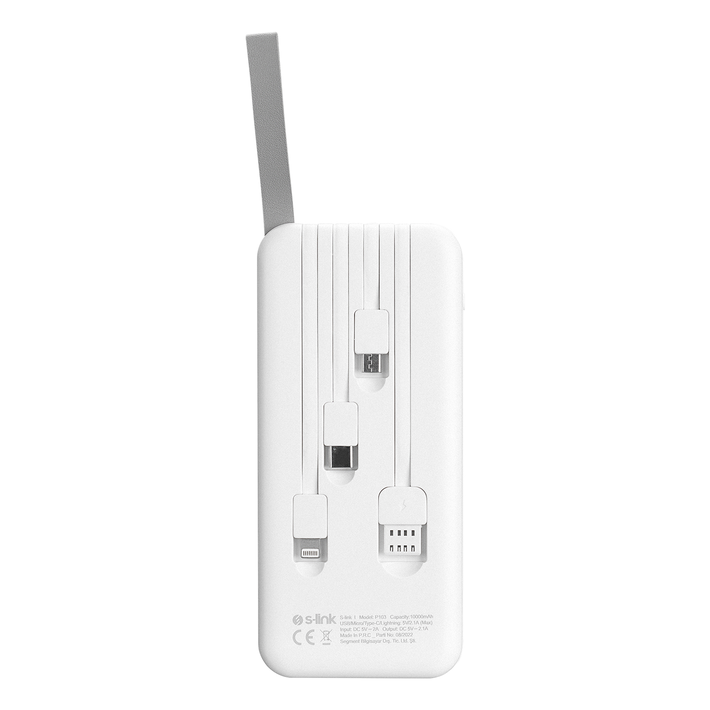 GÖKPINAR BEYAZ 10000 MAH LED AYDINLATMALI POWERBANK - Resim 5