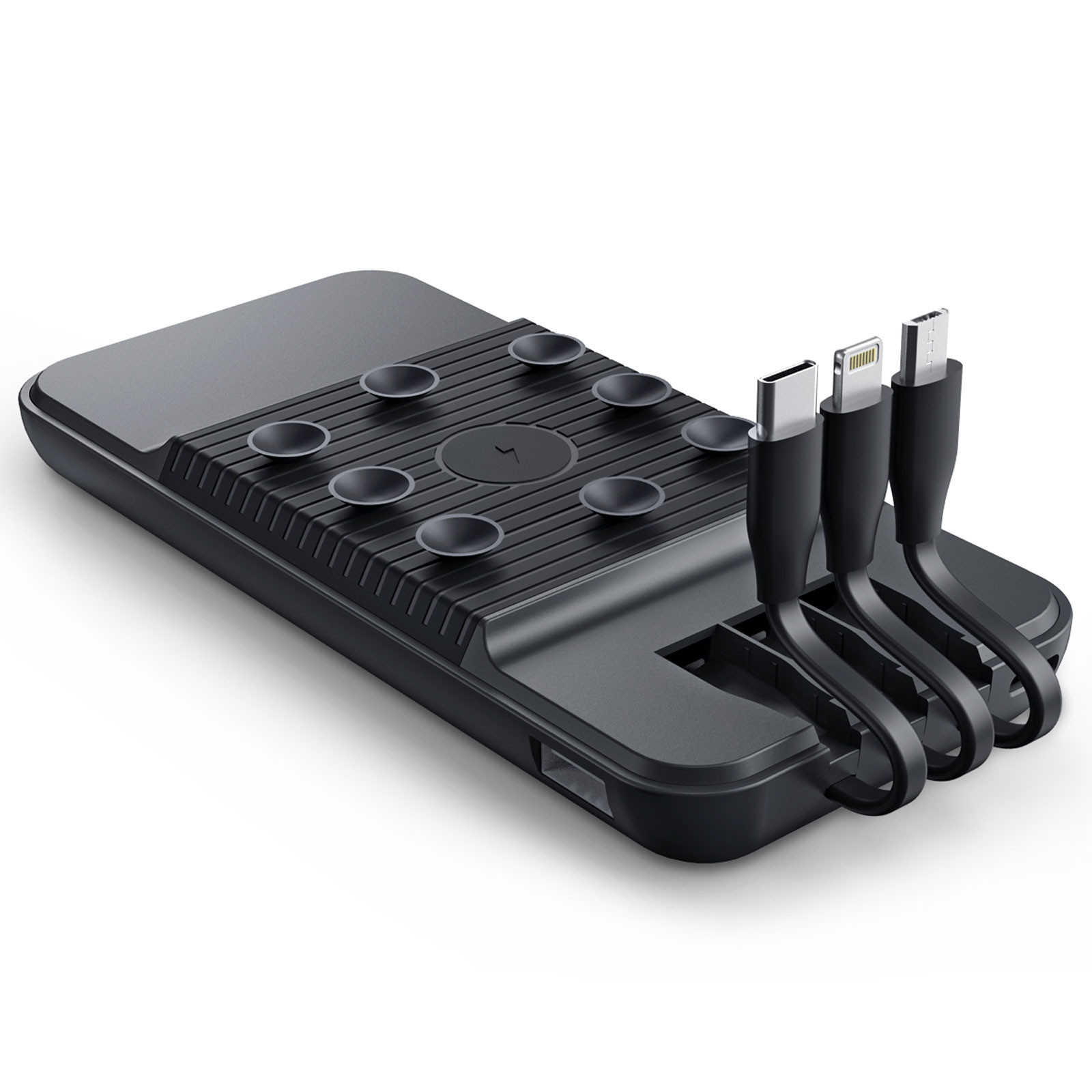ÇİRİŞ 10.000 MAH SİYAH WIRELESS STANDLI POWERBANK - Resim 2