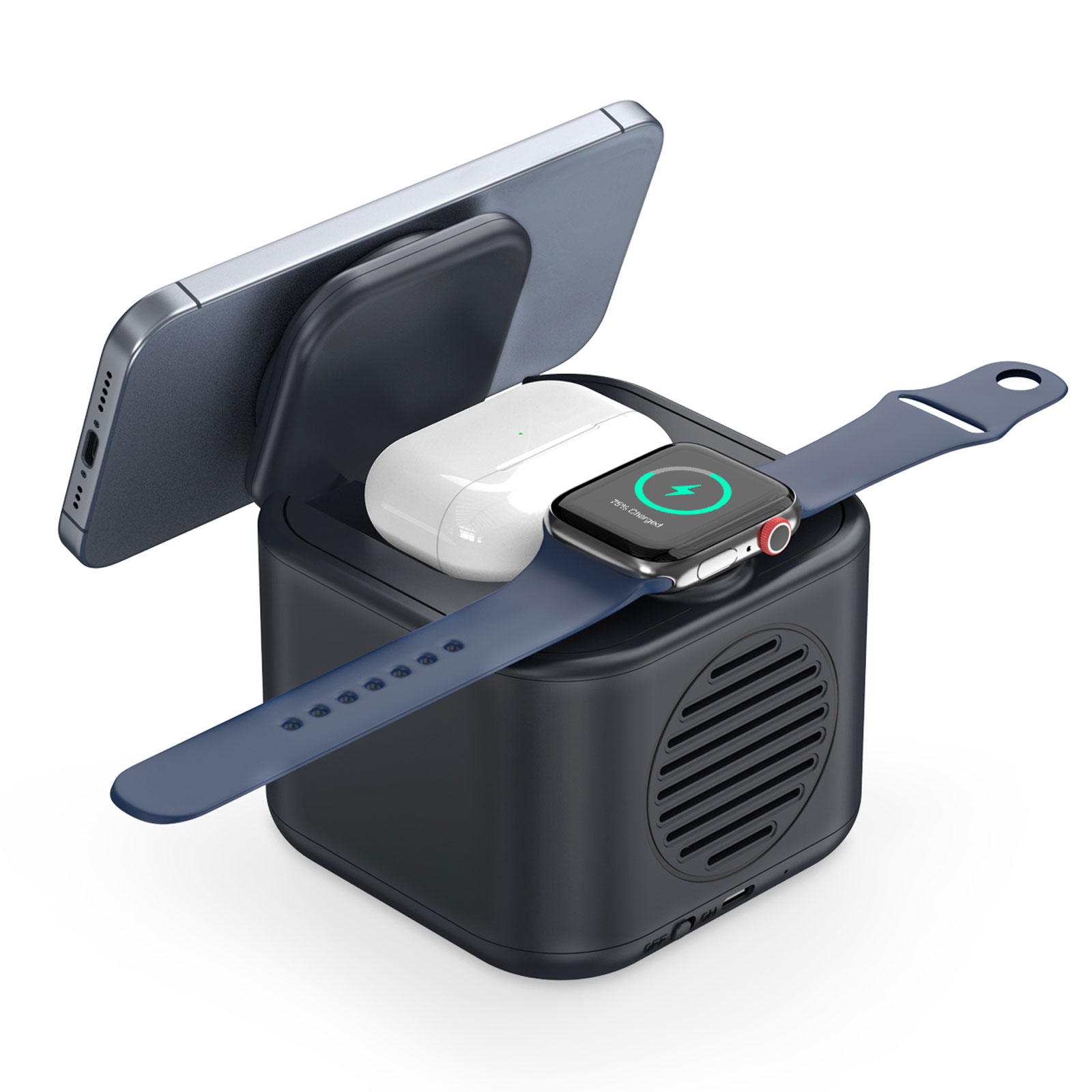 LOTUS SİYAH HOPARLÖR VE WIRELESS SARJ STANDI - Resim 3