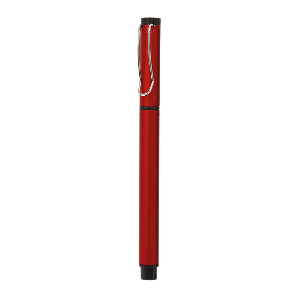 458804 YAPRAKLI KIRMIZI METAL ROLLER KALEM