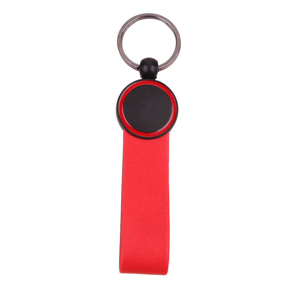476504 AYDER KIRMIZI  METAL DERİ ANAHTARLIK
