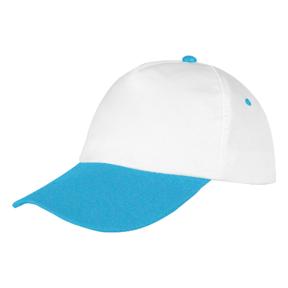 489438 PAPATYA BEYAZ-TURKUAZ YERLİ ÜRETİM POLYESTER ŞAPKA