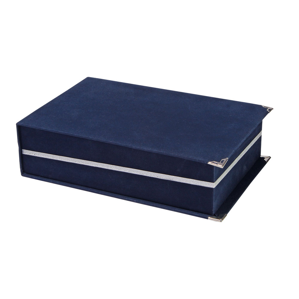 879205 KAŞMİR LACİVERT KADİFE PLAKET KUTUSU (14X24)